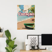 Curaçao Vintage Reise Poster Kunst. (Heimbüro)