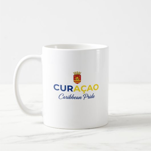Curaçao-Wappen | Täglicher Stolz Kaffeetasse (Links)