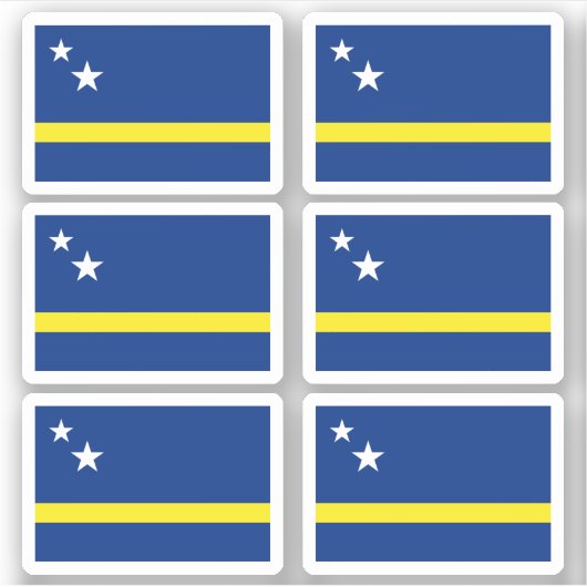 Curaçaofahne Aufkleber (Vorderseite)