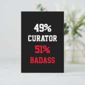 Curator Badass Card Karte (Stehend Vorderseite)