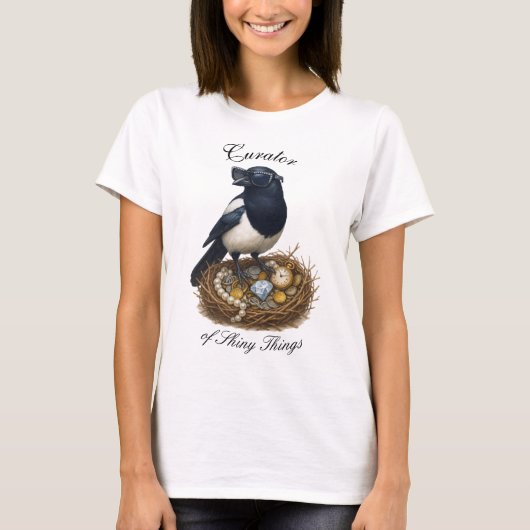 Curator of Shiny Things – Magpie Bling ELGIS T-Shirt (Vorderseite)