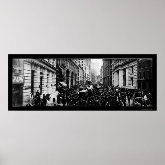 Curb Broad Street NY Foto 1902 Poster (Vorne)