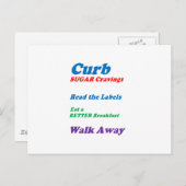 CURB SUGAR CRAVINGS: von NAVIN Joshi LOWPRICES Postkarte (Vorne/Hinten)