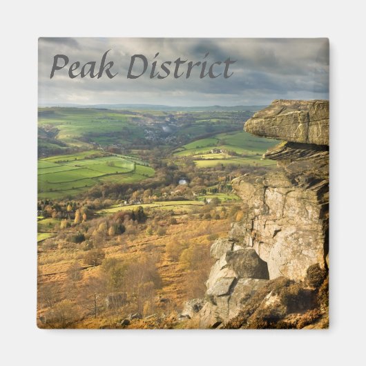 Curbar Edge View, Peak District Souvenir Foto Magnet (Vorne)