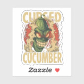 Curcumber Funny Halloween Cucumber Puff Aufkleber (Blatt)
