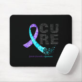 Cure Blue Lila Ribbon Suizidprävention Awarene Mousepad (Mit Mouse)