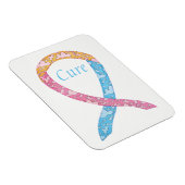 Cure CDH Awareness Ribbon Art Custom Word Magnet (Rechte Seite)