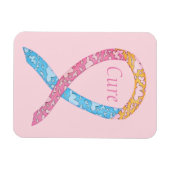 Cure CDH Awareness Ribbon Art Custom Words Magnet (Horizontal)