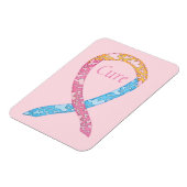 Cure CDH Awareness Ribbon Art Custom Words Magnet (Linke Seite)