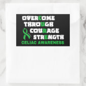 CURE... Celiac Rechteckiger Aufkleber (Tasche)