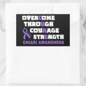 CURE...Chiari Rechteckiger Aufkleber (Tasche)