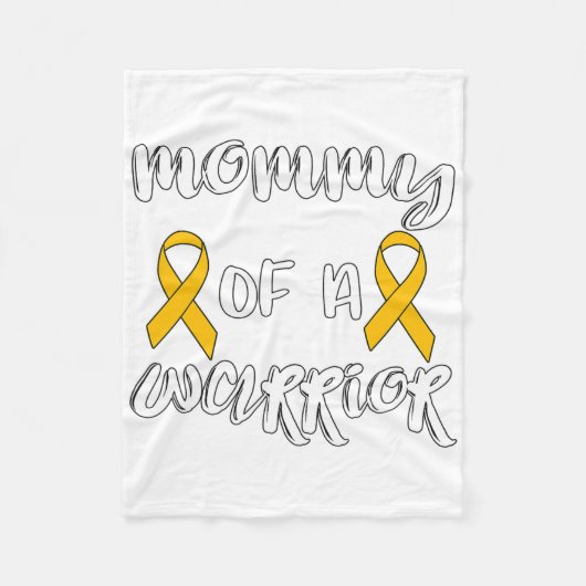 Cure Childhood Cancer Awareness Mum Of A Warrior Fleecedecke (Vorderseite)