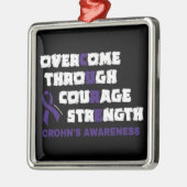 CURE...Crohn's Metal Ornament (Links)