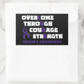CURE.. Crohn's Rechteckiger Aufkleber (Tasche)