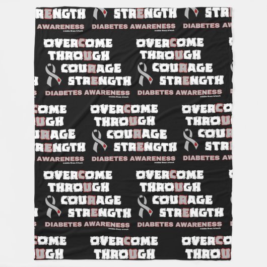 CURE...Diabetes Fleece Blanket (Vorderseite)