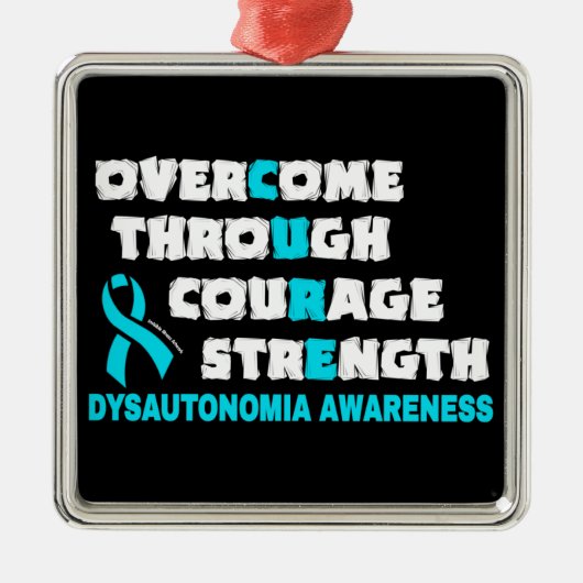 CURE...Dysautonomie Ornament Aus Metall (Vorne)