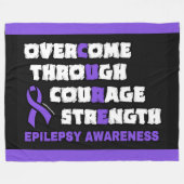 CURE...Epilepsie Fleecedecke (Vorderseite (Horizontal))