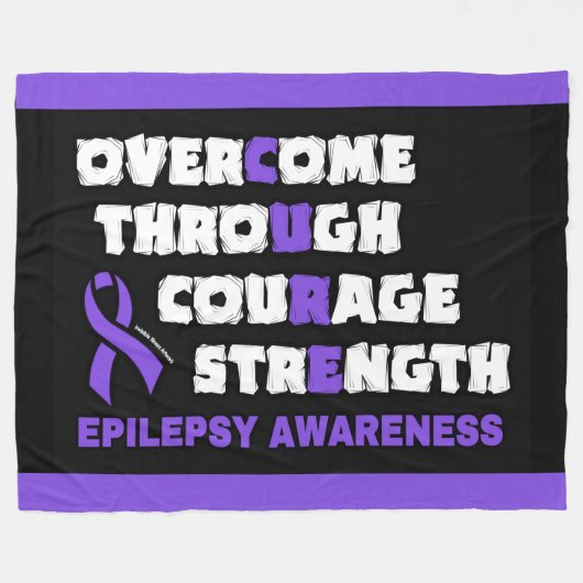 CURE...Epilepsie Fleecedecke (Vorderseite (Horizontal))