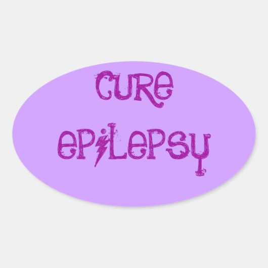 CURE EPILEPSY OVALER AUFKLEBER (Vorderseite)