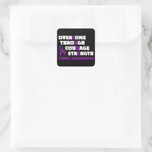 CURE...Fibro Square Sticker (Tasche)