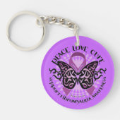 Cure Fibromyalgia Butterfly Keychain Schlüsselanhänger (Vorderseite)