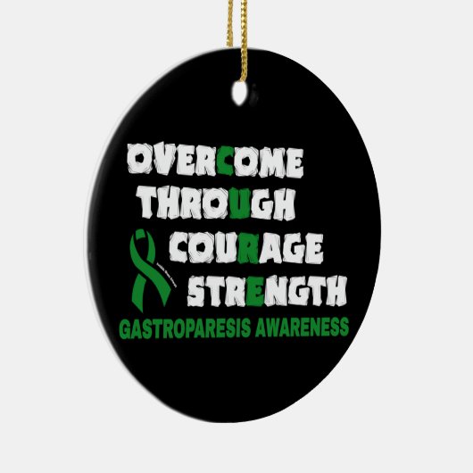 CURE...Gastroparesis Keramik Ornament (Rechts)