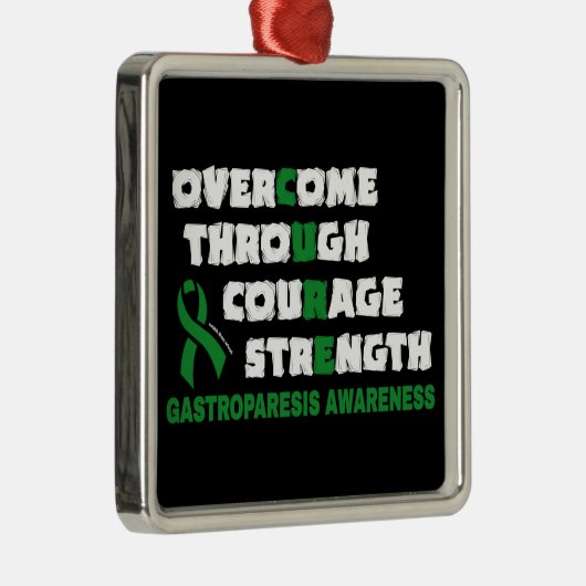 CURE...Gastroparesis Metal Ornament (Rechts)