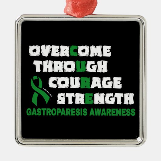 CURE...Gastroparesis Metal Ornament (Vorne)