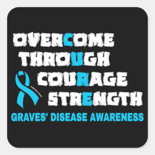 CURE...Graves' Square Sticker