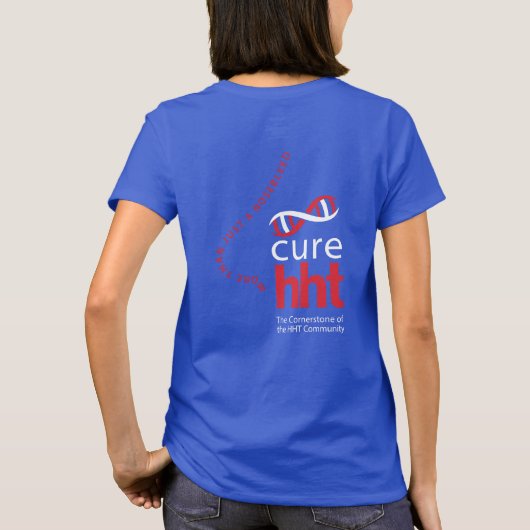 Cure HHT FIND.LECKEREI.CURE Awareness T - Shirt Wo (Rückseite)