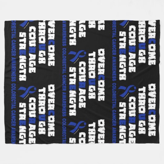 CURE...Kolorektaler Krebs Fleecedecke (Vorderseite (Horizontal))