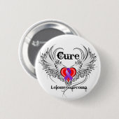 Cure Leiomyosarcoma Herz Tattoo Wings Button (Vorne & Hinten)