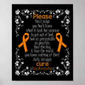 CURE LEUKEMIA UNTERSTÜTZT LEUKEMIA AWARENESS T SHI POSTER (Vorne)