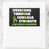 CURE.. Lyme Rechteckiger Aufkleber (Tasche)
