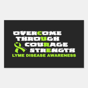 CURE.. Lyme Rechteckiger Aufkleber