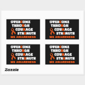 CURE...MS RECHTECKIGER AUFKLEBER (Blatt)