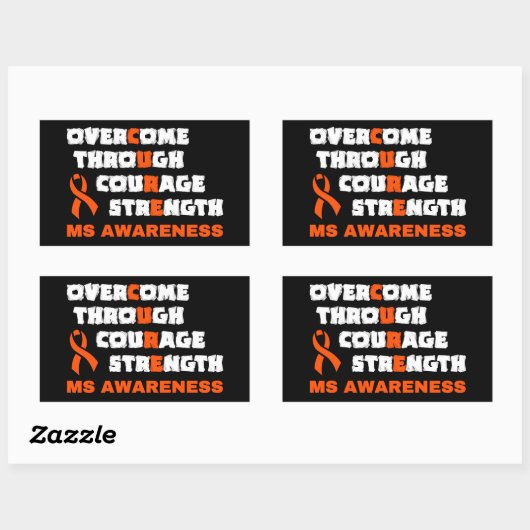 CURE...MS RECHTECKIGER AUFKLEBER (Blatt)