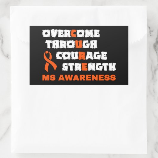 CURE...MS RECHTECKIGER AUFKLEBER (Tasche)