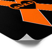 Cure Orange Ribbon Multiple Sklerose-Bewusstsein M Poster (Ecke)
