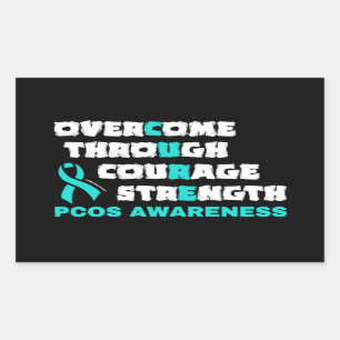 CURE...PCOS RECHTECKIGER AUFKLEBER