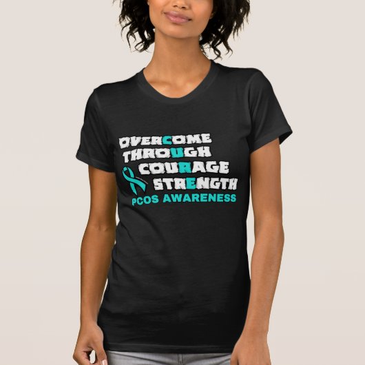 CURE...PCOS T-Shirt (Vorderseite)