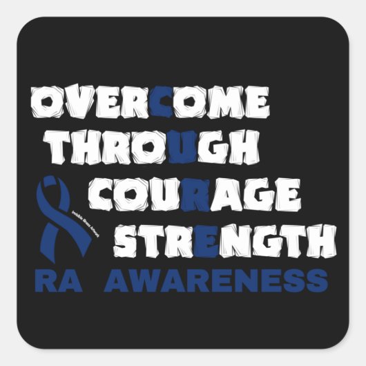 CURE...RA QUADRATISCHER AUFKLEBER (Vorderseite)