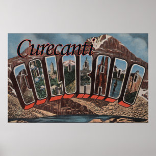Curecanti, Colorado - große Buchstabe-Szenen Poster