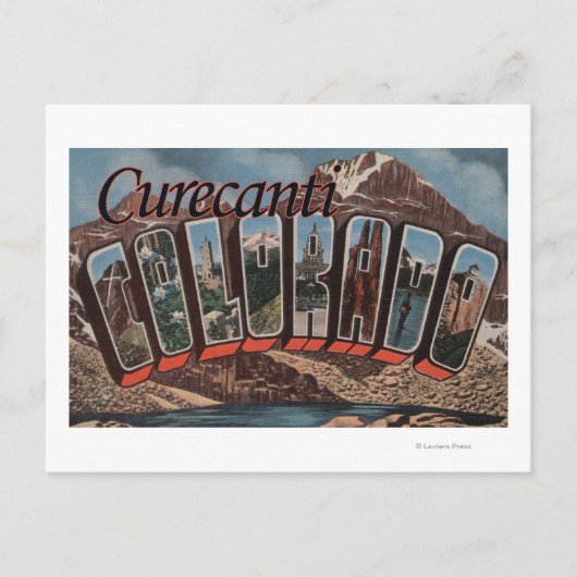 Curecanti, Colorado - Große Buchstabenszenen Postkarte (Vorderseite)