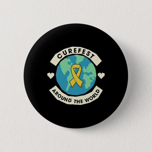 Curefest auf der ganzen Welt Bewusstsein für Kinde Button (Vorderseite)
