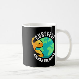 Curefest auf der ganzen Welt Bewusstsein für Kinde Kaffeetasse
