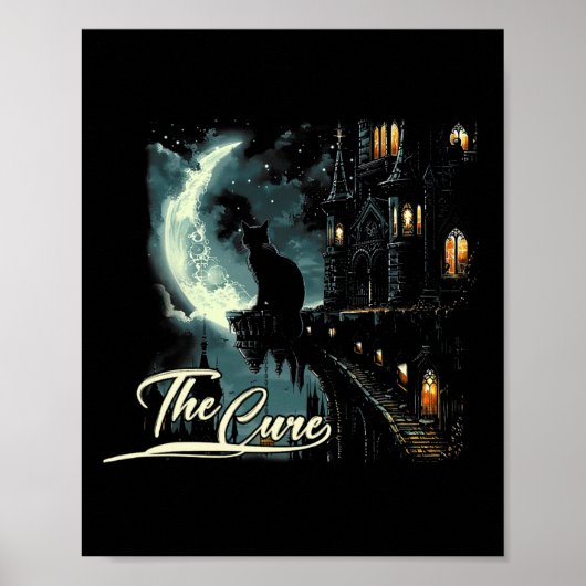 Cures Graphic Art Musiker Funny Animal Cat Appare Poster (Vorne)