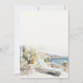 Curfu Greece Watercolor Wedding Jubiläum Einladung (Rückseite)