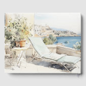 Curfu Griechenland Wasserfarbenlandschaft Hochzeit Gästebuch (Rückseite)