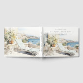 Curfu Griechenland Wasserfarbenlandschaft Hochzeit Gästebuch (Voll)